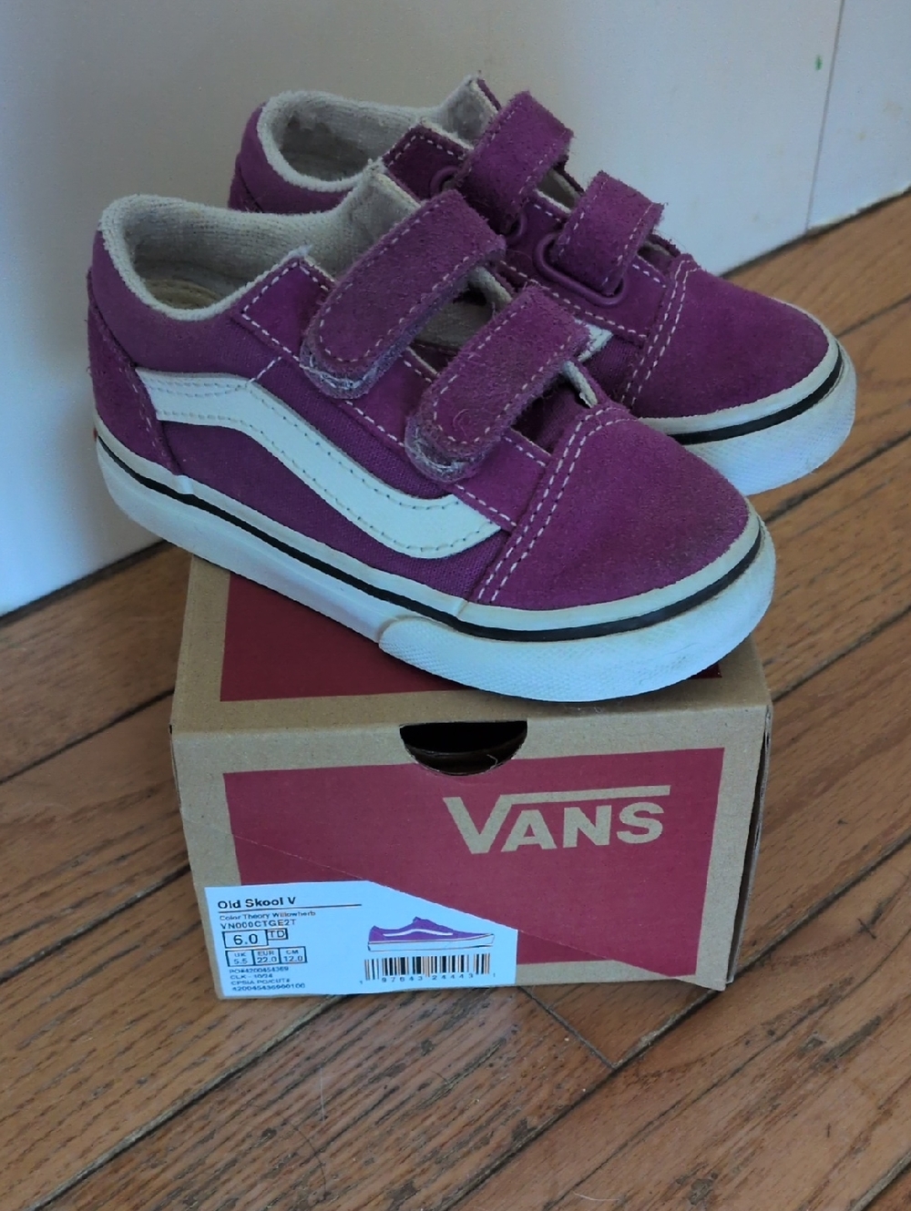 Vans Toddler Old Skool Velcro Sneakers - Willowherb